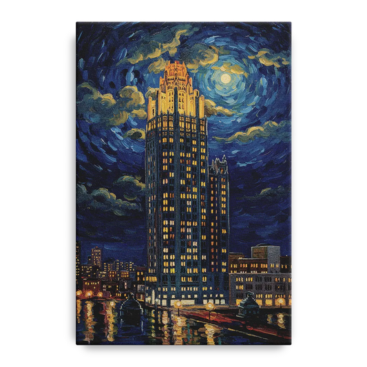 Chicago Tribune Tower Gothic Majesty - Canvas Wall Art