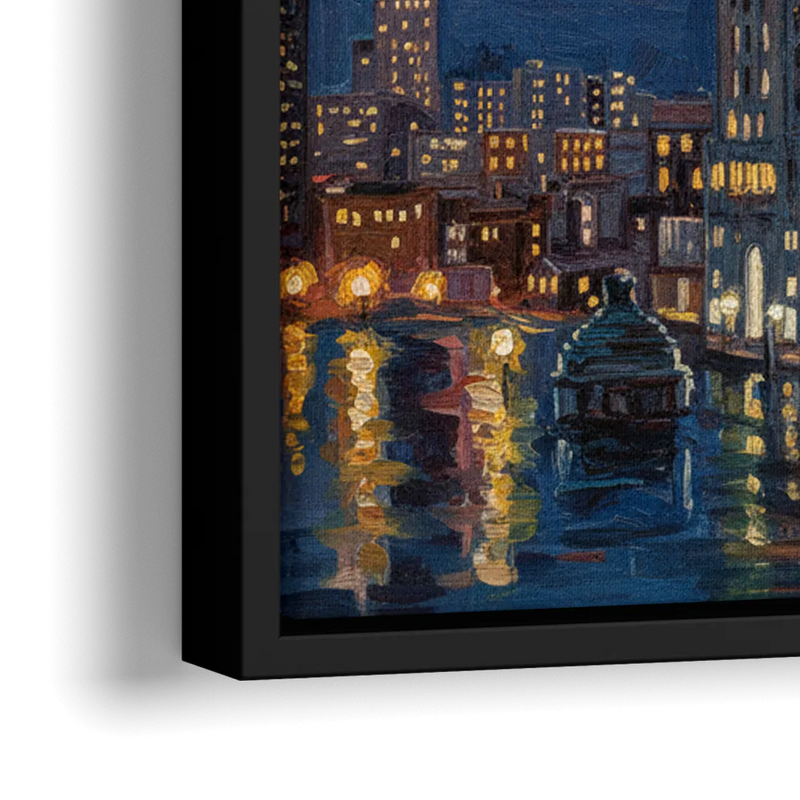 Chicago Tribune Tower Gothic Majesty - Close-Up Black Frame Canvas