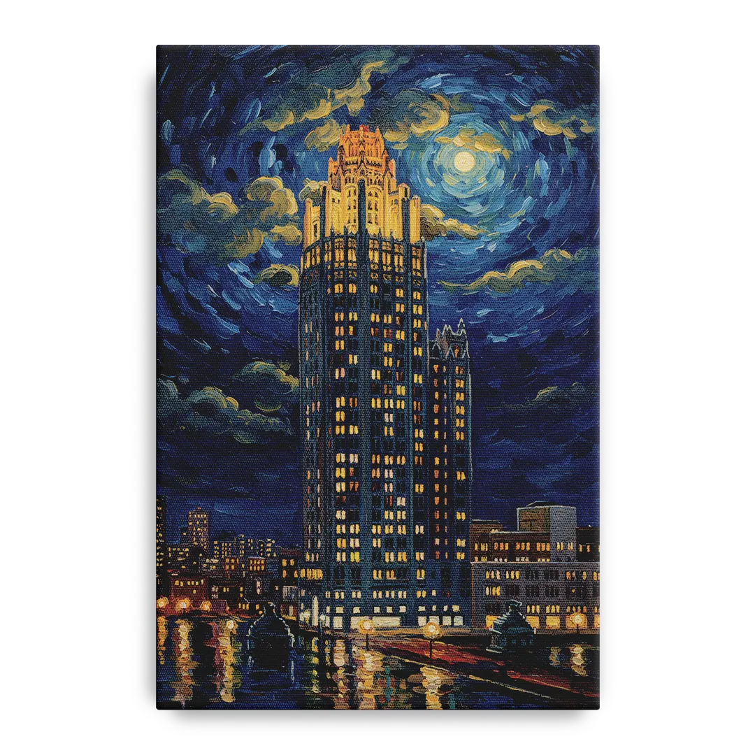 Chicago Tribune Tower Gothic Majesty Front - Canvas Wall Art