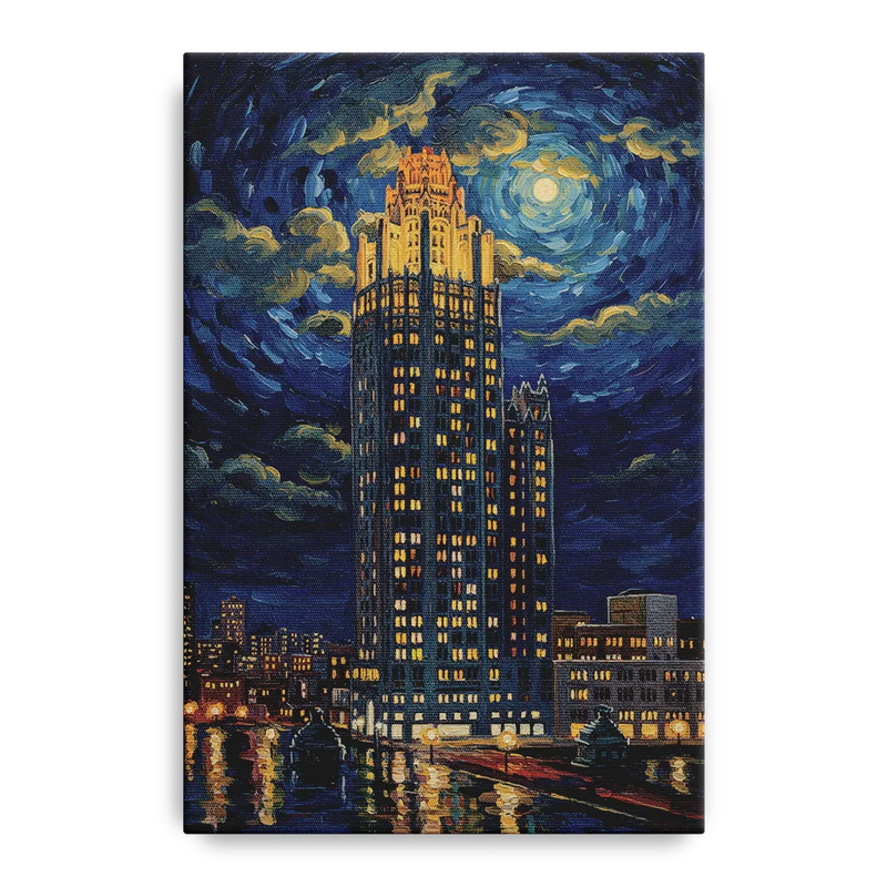 Chicago Tribune Tower Gothic Majesty Front - Canvas Wall Art