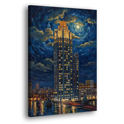 Chicago Tribune Tower Gothic Majesty - Canvas Print Art Sides