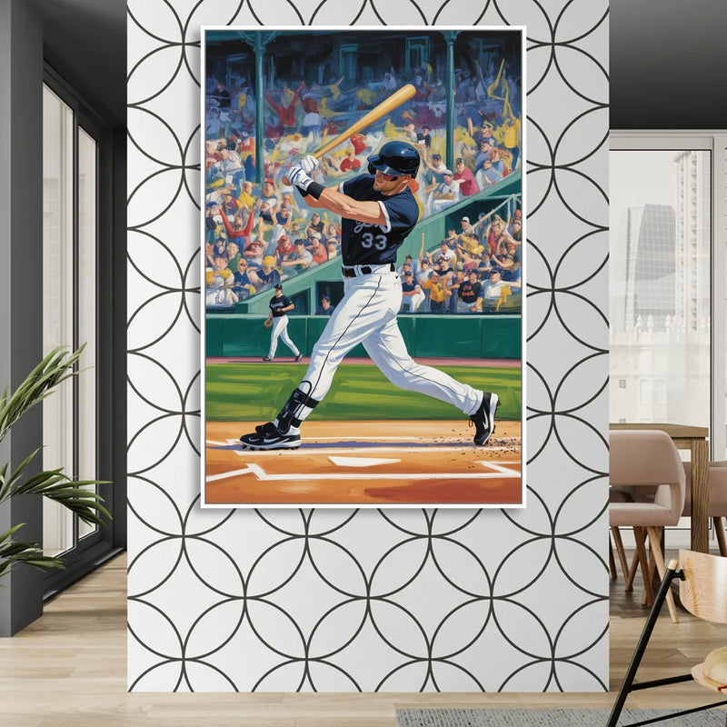 Chicago White Sox Grand Slam Living Room - White Canvas Wall Art