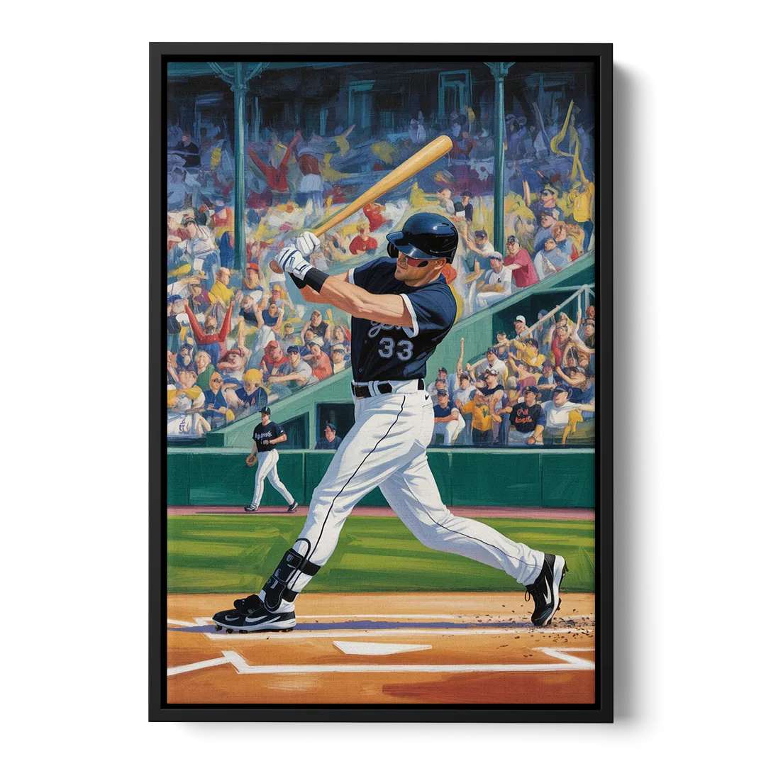 Chicago White Sox Grand Slam Front - Black Canvas Wall Art