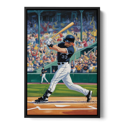 Chicago White Sox Grand Slam Front - Black Canvas Wall Art