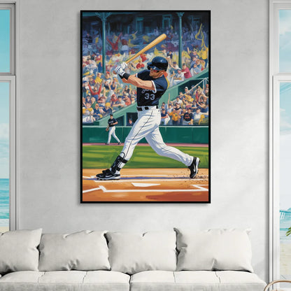 Chicago White Sox Grand Slam Living Room - Black Canvas Wall Art