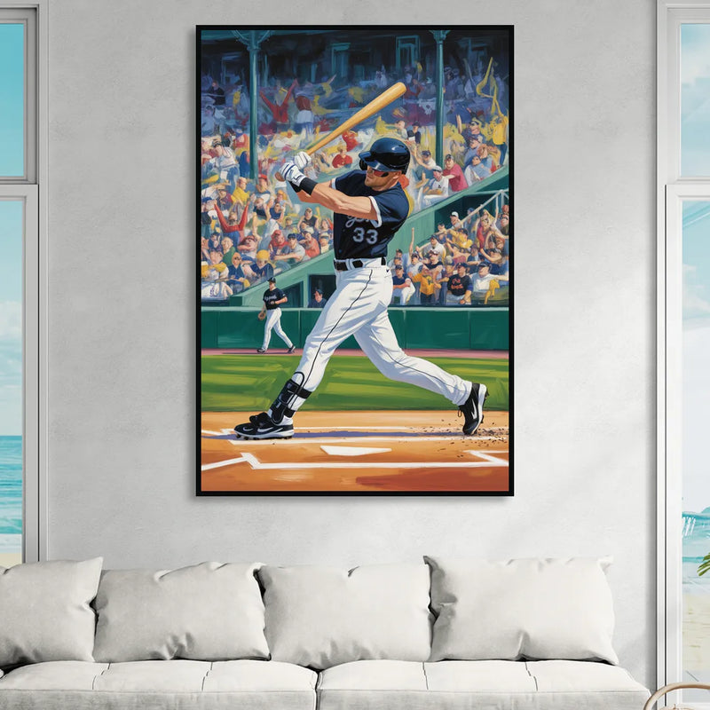Chicago White Sox Grand Slam Living Room - Black Canvas Wall Art