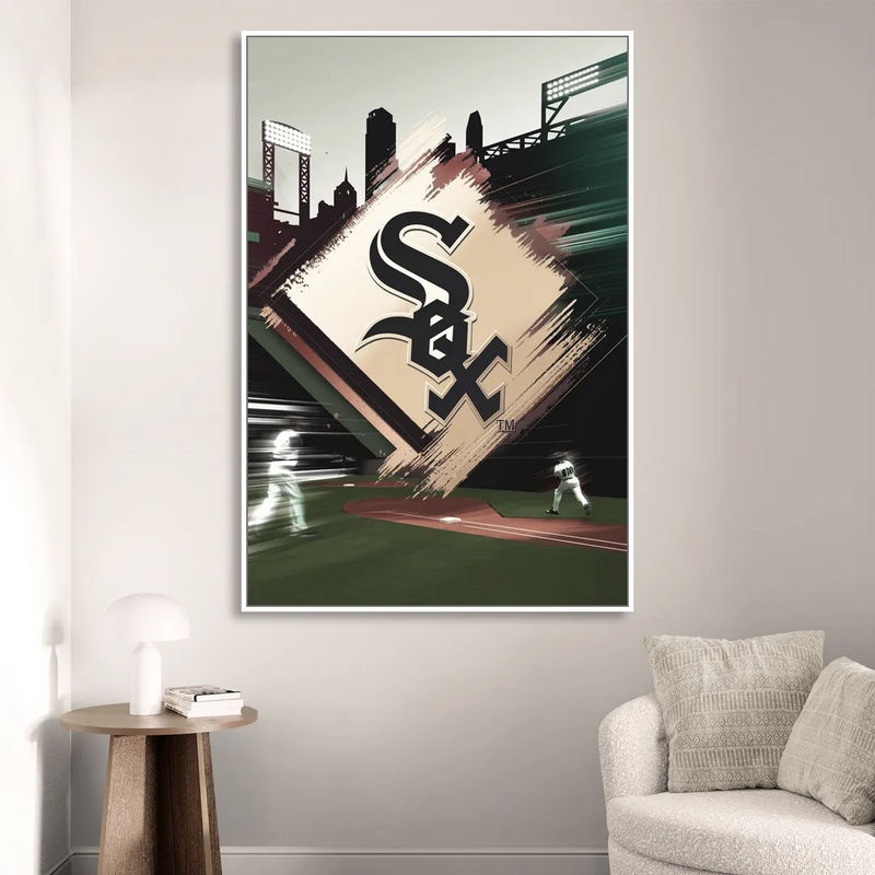 Chicago White Sox Legacy Living Room - White Canvas Wall Art