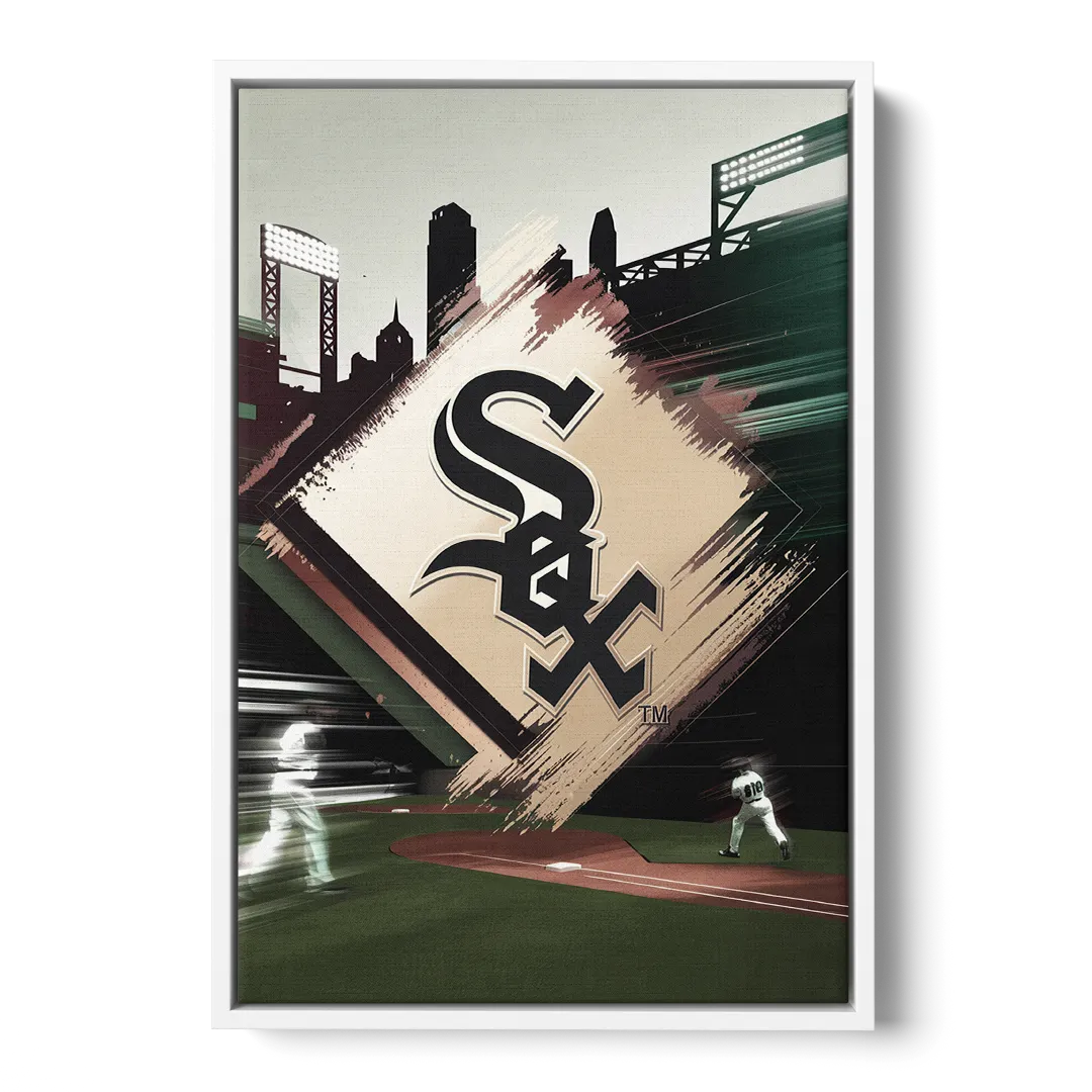 Chicago White Sox Legacy Front - White Canvas Wall Art