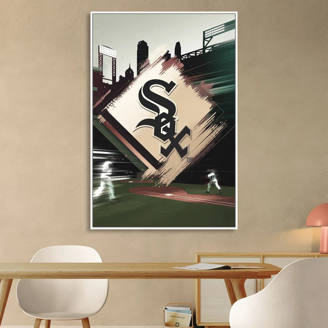 Chicago White Sox Legacy Sitting Room - White Canvas Wall Art