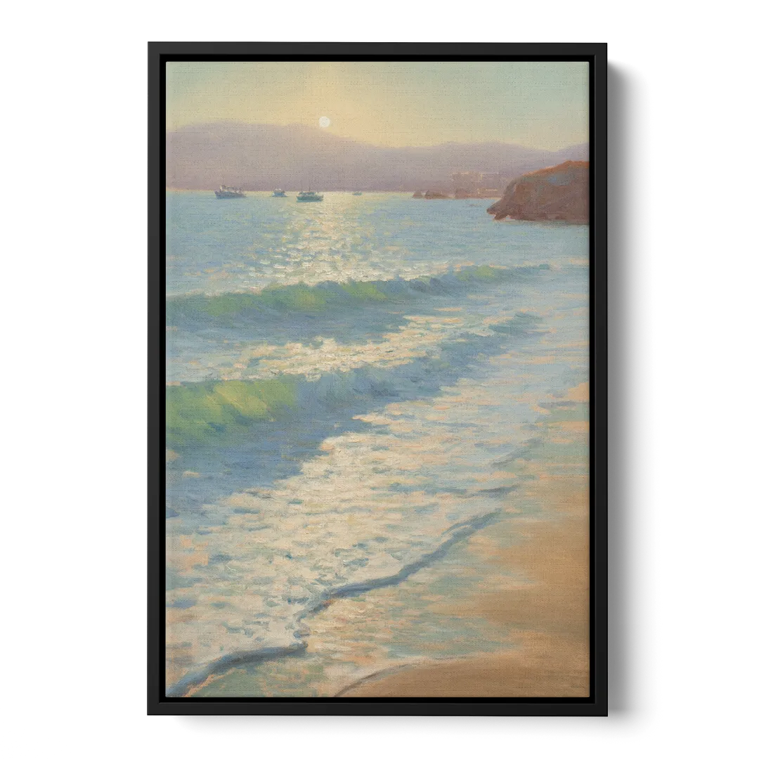 Chileno Bay Waters Front - Black Canvas Wall Art