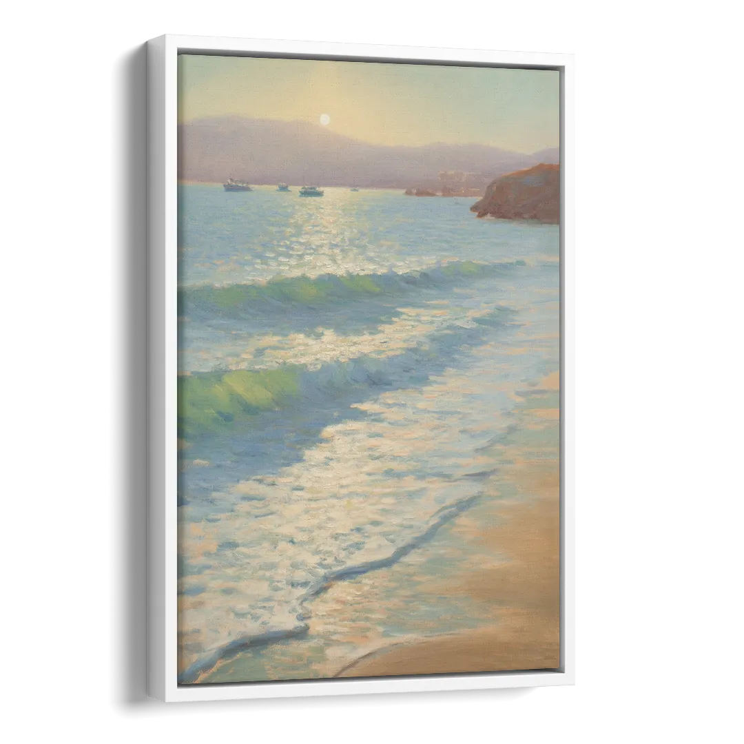 Chileno Bay Waters Side - White Canvas Wall Art
