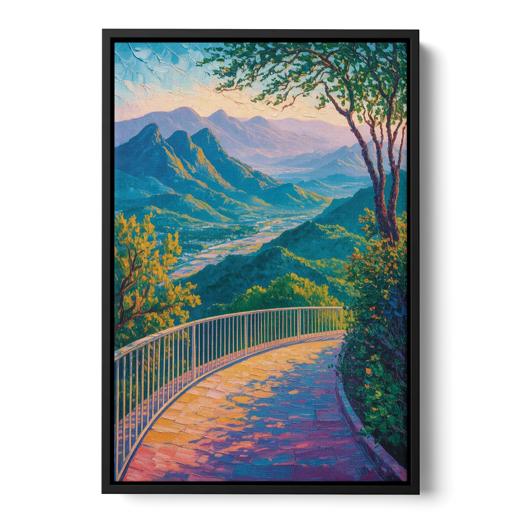 Chipinque Overlook Front - Black Canvas Wall Art