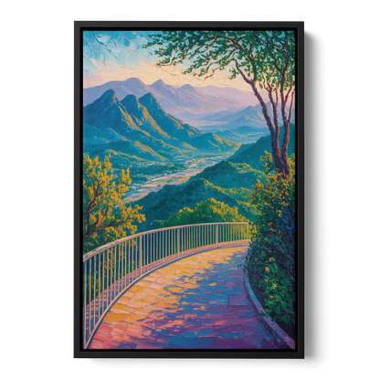 Chipinque Overlook Front - Black Canvas Wall Art
