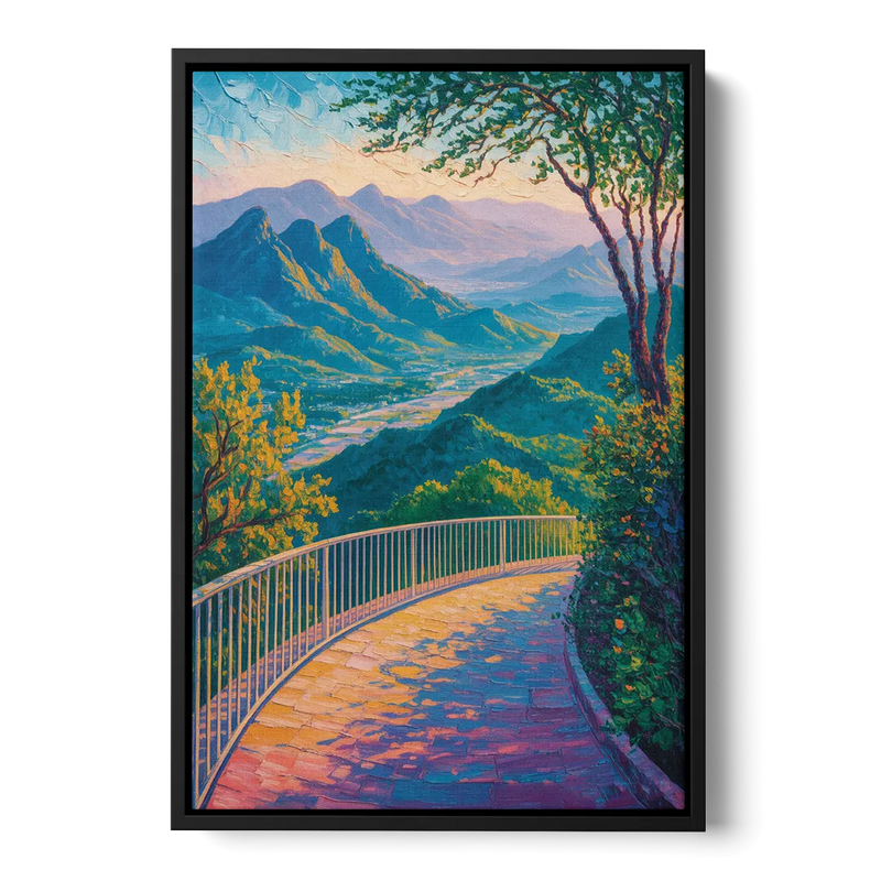 Chipinque Overlook Front - Black Canvas Wall Art