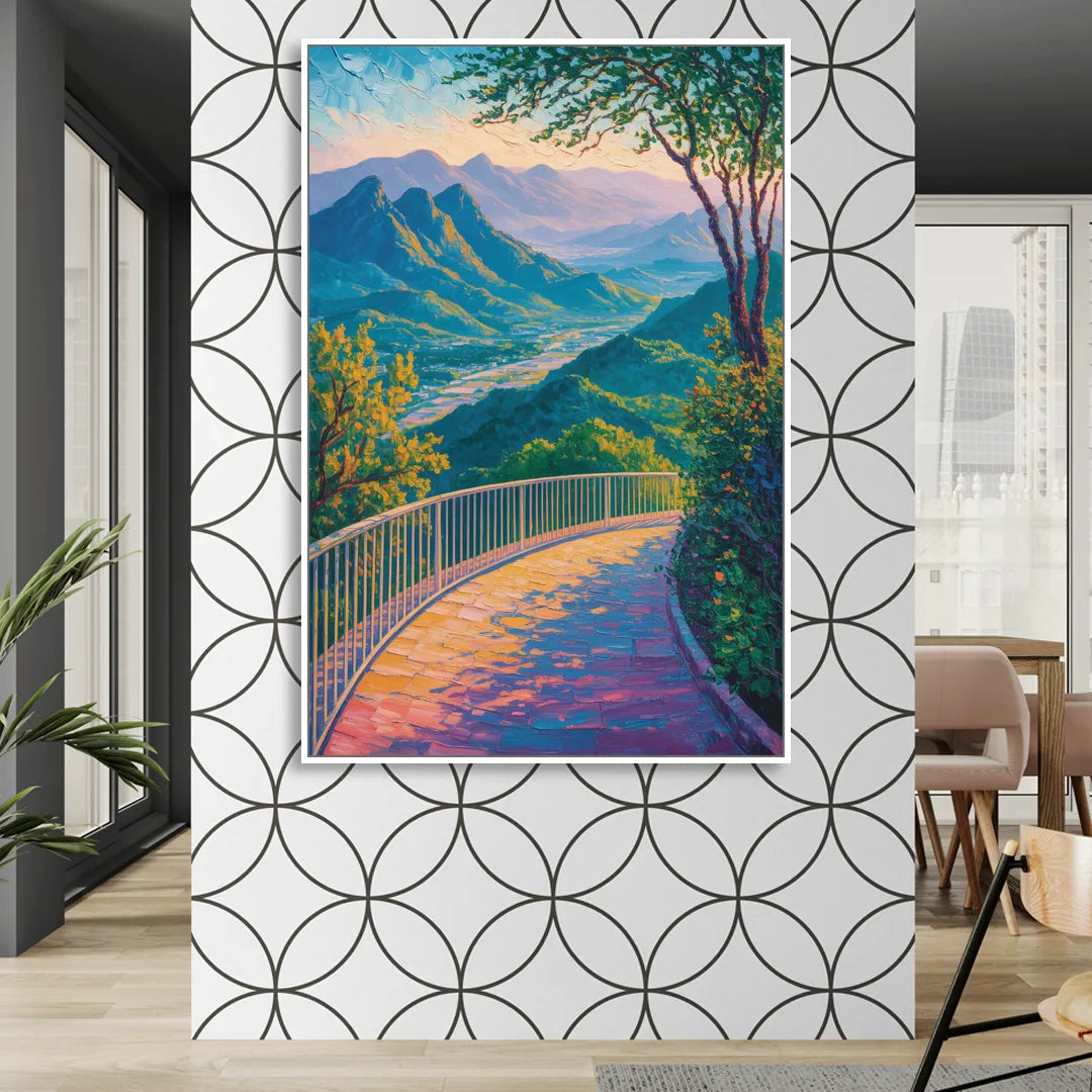 Chipinque Overlook Sitting Room - White Canvas Wall Art