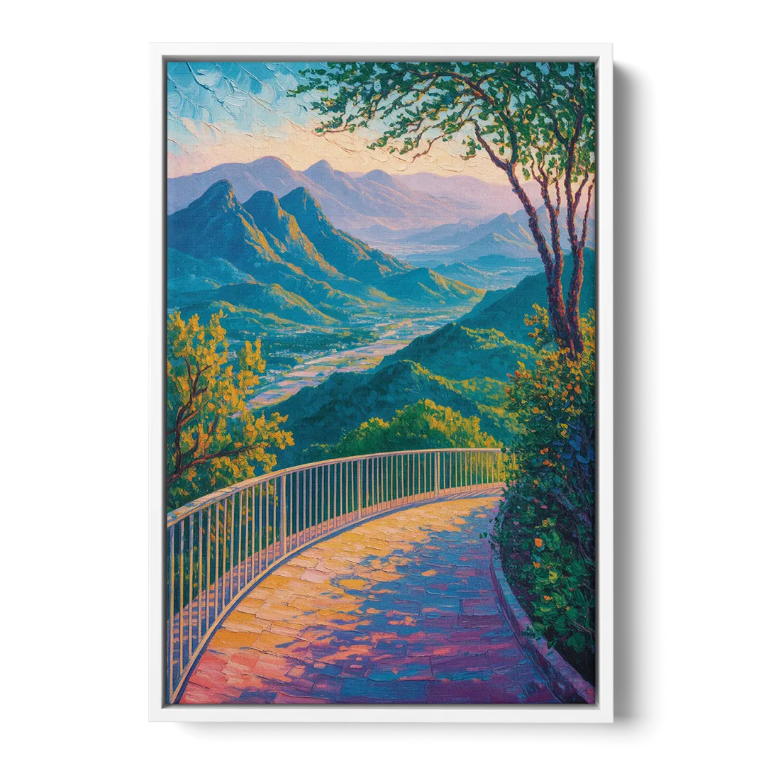 Chipinque Overlook Front - White Canvas Wall Art