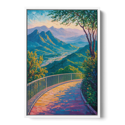 Chipinque Overlook Front - White Canvas Wall Art