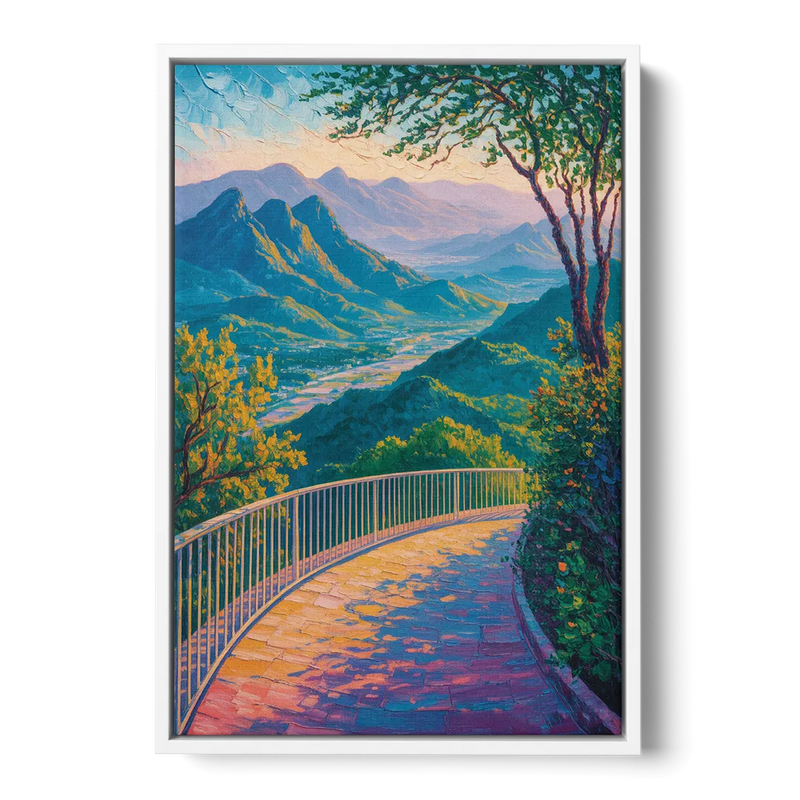 Chipinque Overlook Front - White Canvas Wall Art