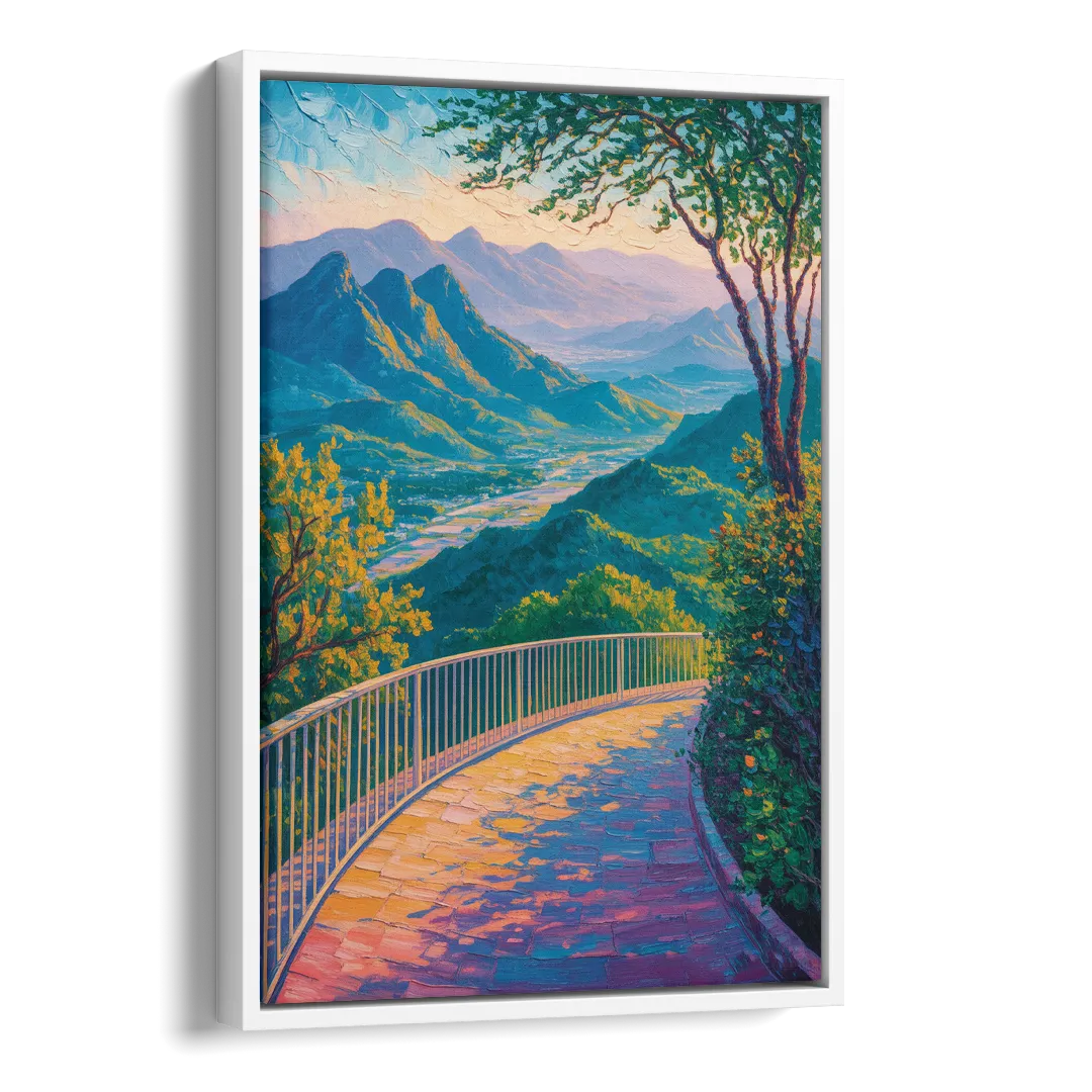 Chipinque Overlook Side - White Canvas Wall Art