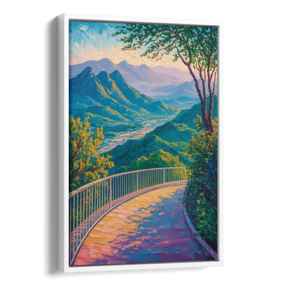 Chipinque Overlook Side - White Canvas Wall Art