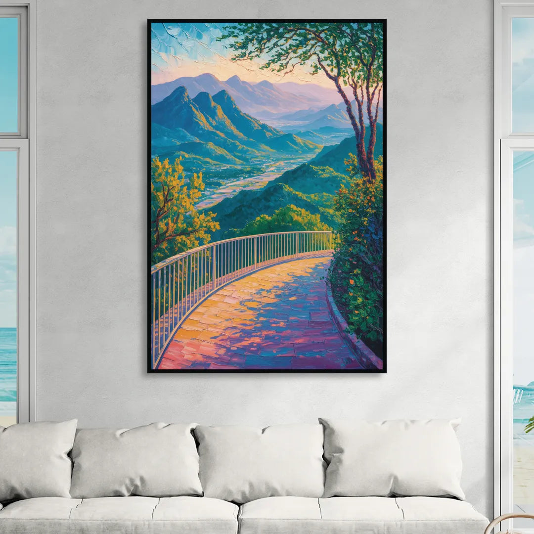 Chipinque Overlook Sitting Room - Black Canvas Wall Art