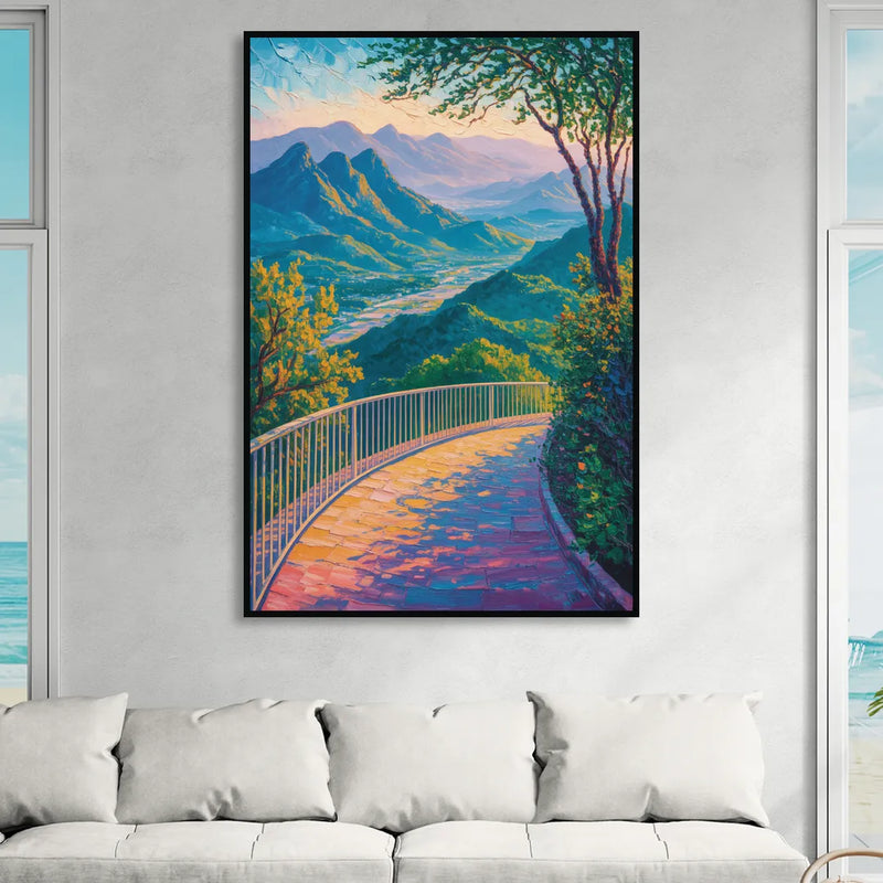 Chipinque Overlook Sitting Room - Black Canvas Wall Art