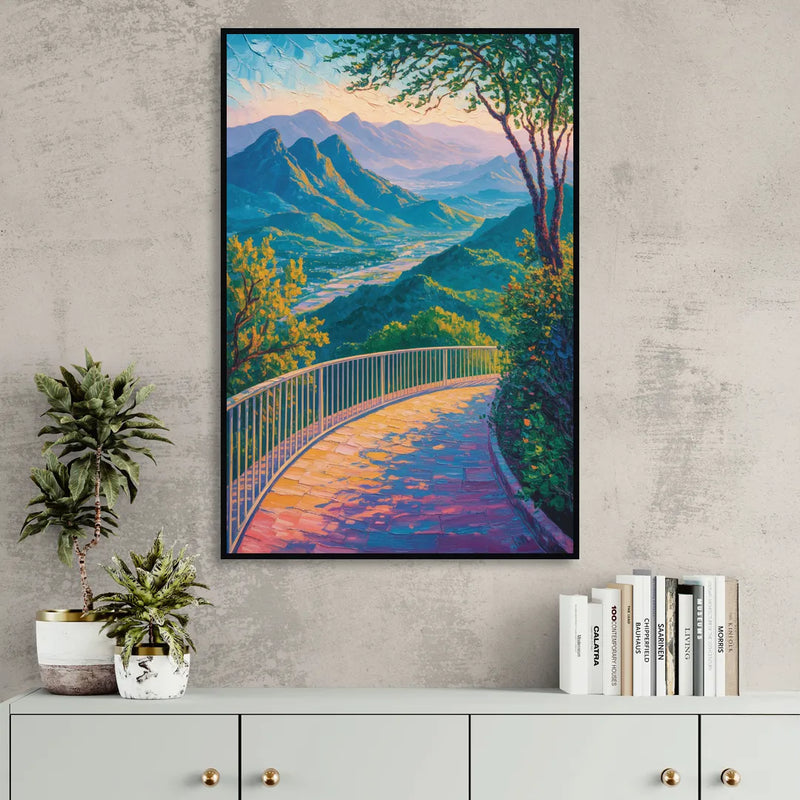 Chipinque Overlook Living Room - Black Canvas Wall Art