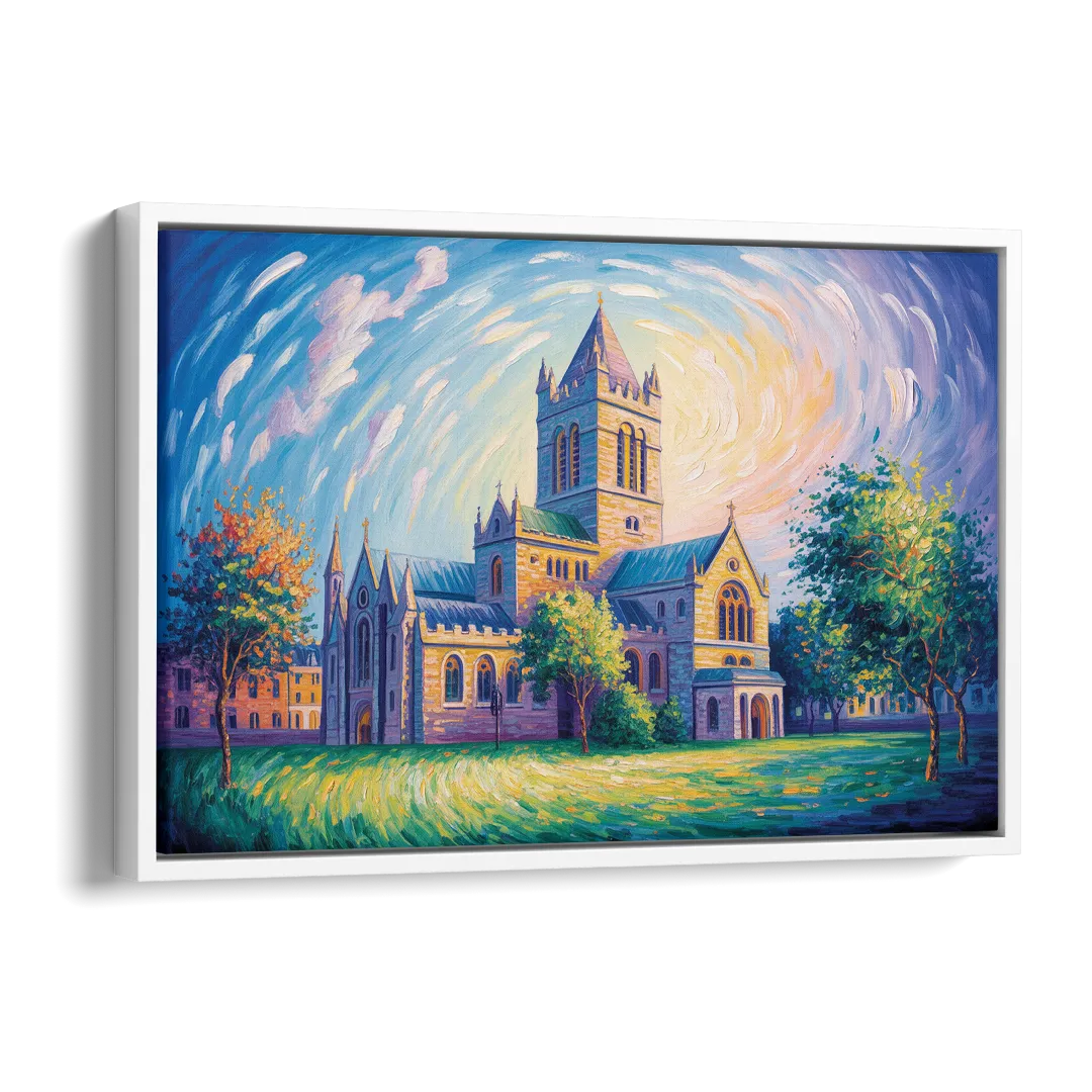 Christ Church Cathedral Majesty Side - White Canvas Wall Art