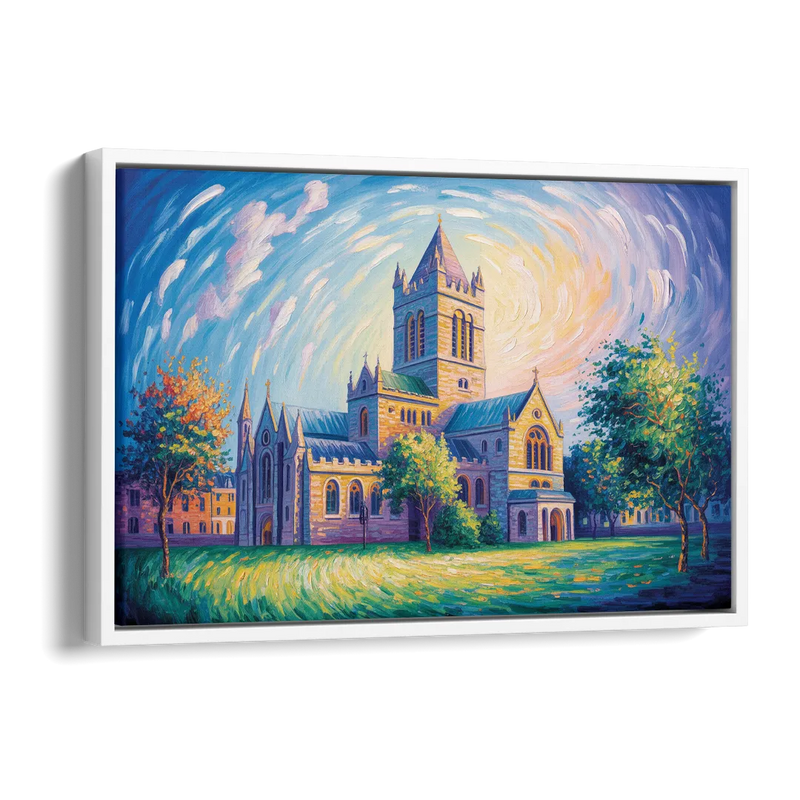 Christ Church Cathedral Majesty Side - White Canvas Wall Art