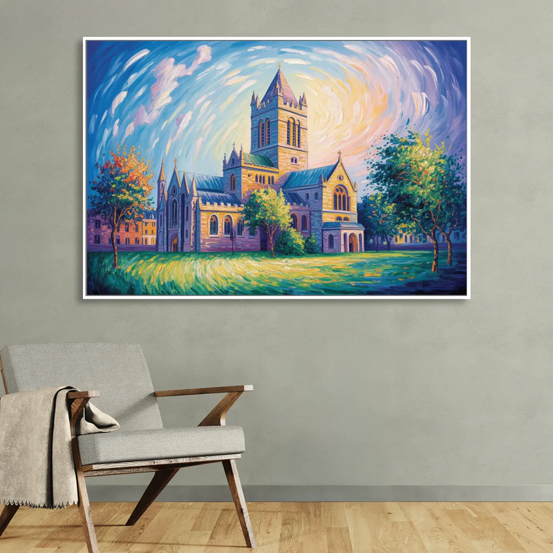 Christ Church Cathedral Majesty Living Room - White Canvas Wall Art