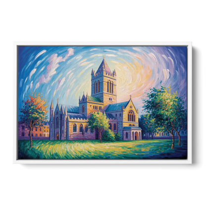 Christ Church Cathedral Majesty Front - White Canvas Wall Art