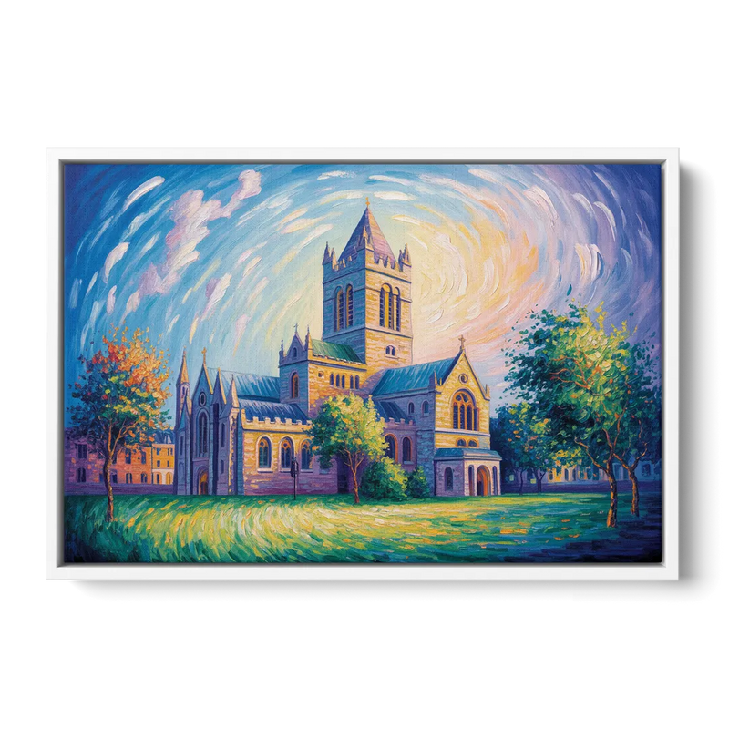Christ Church Cathedral Majesty Front - White Canvas Wall Art