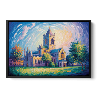 Christ Church Cathedral Majesty Front - Black Canvas Wall Art