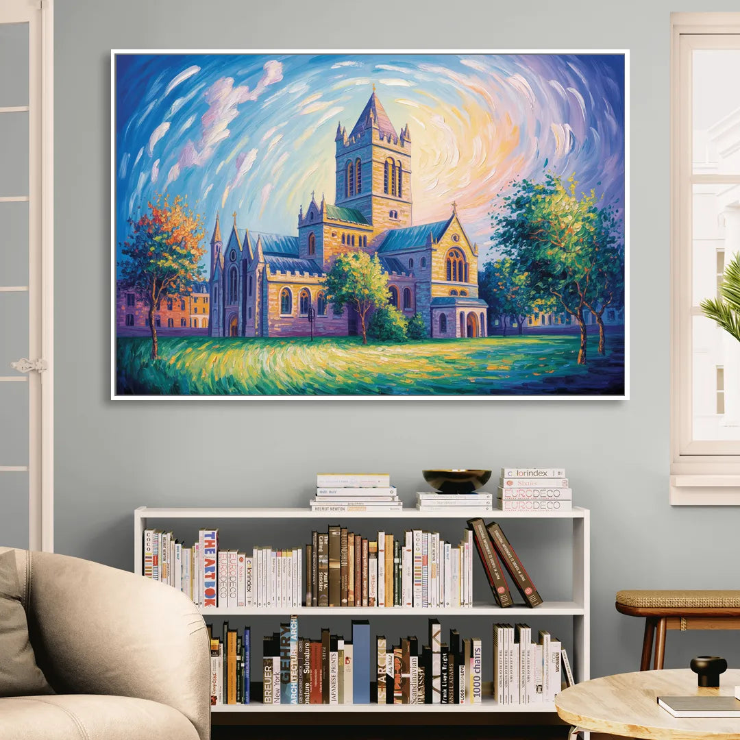 Christ Church Cathedral Majesty Sitting Room - White Canvas Wall Art