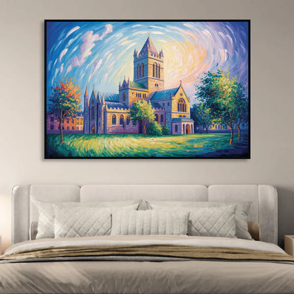 Christ Church Cathedral Majesty Living Room - Black Canvas Wall Art