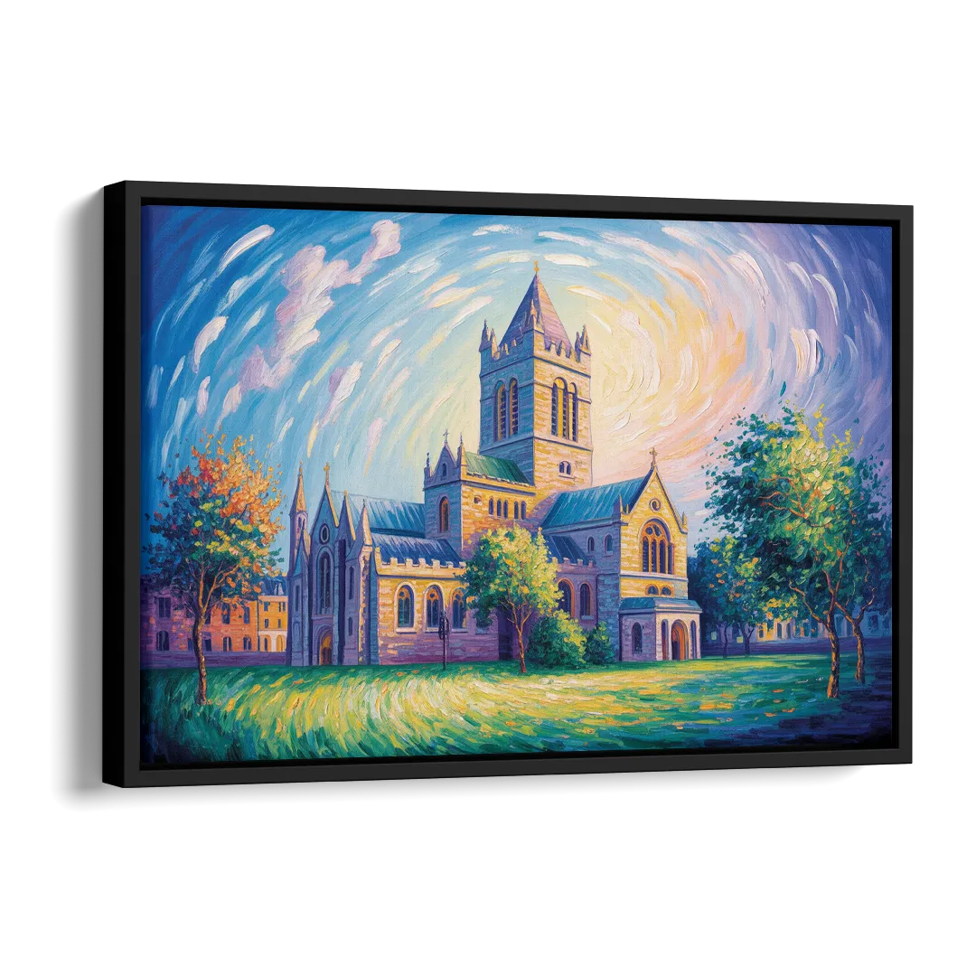 Christ Church Cathedral Majesty Side - Black Canvas Wall Art