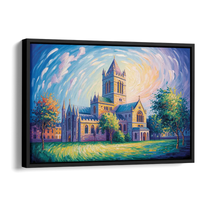 Christ Church Cathedral Majesty Side - Black Canvas Wall Art