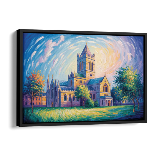 Christ Church Cathedral Majesty Side - Black Canvas Wall Art