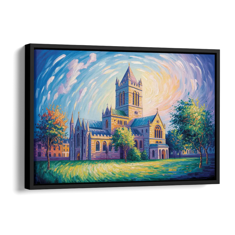 Christ Church Cathedral Majesty Side - Black Canvas Wall Art