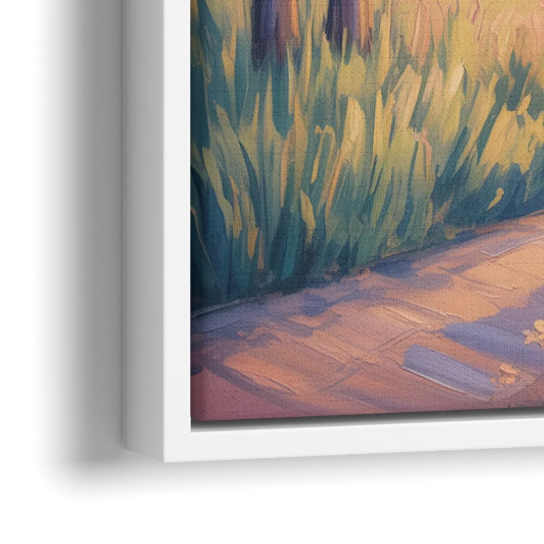 Christian Countryside Chapel - Close-Up White Frame Canvas