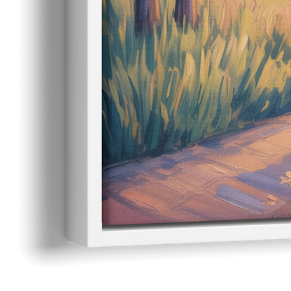 Christian Countryside Chapel - Close-Up White Frame Canvas