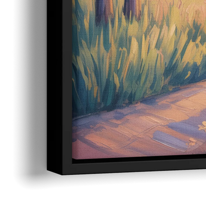 Christian Countryside Chapel - Close-Up Black Frame Canvas