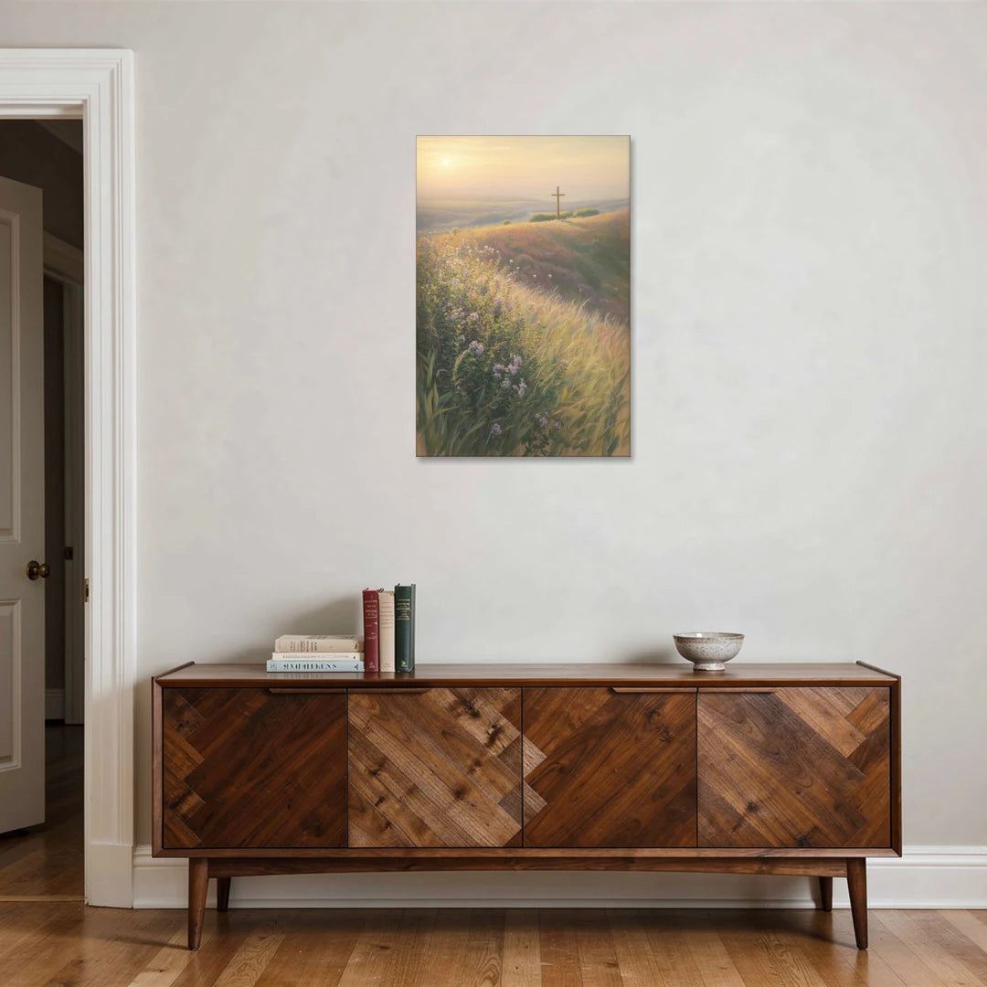 Christian Cross Landscape - Canvas Wall Art - Coffee Table - 24x36