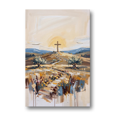Christian Cross Landscape - Canvas Wall Art - Front