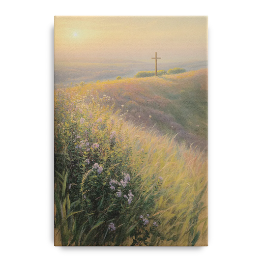 Christian Cross Landscape - Canvas Wall Art