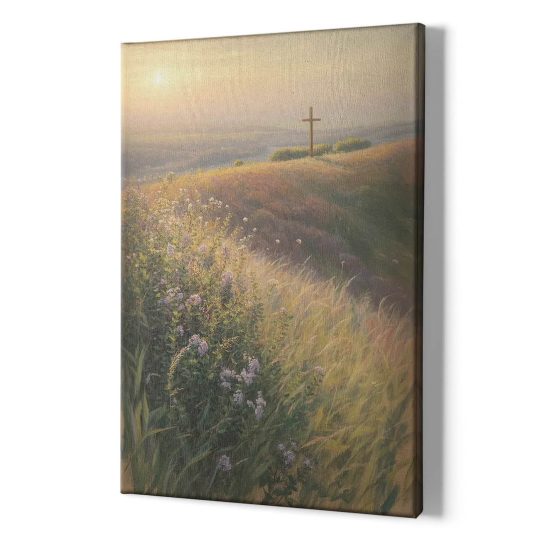 Christian Cross Landscape - Canvas Print Art Sides