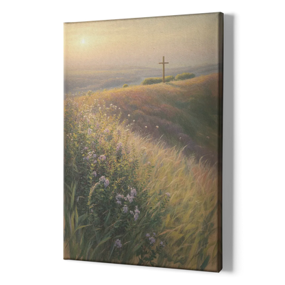 Christian Cross Landscape - Canvas Print Art Sides