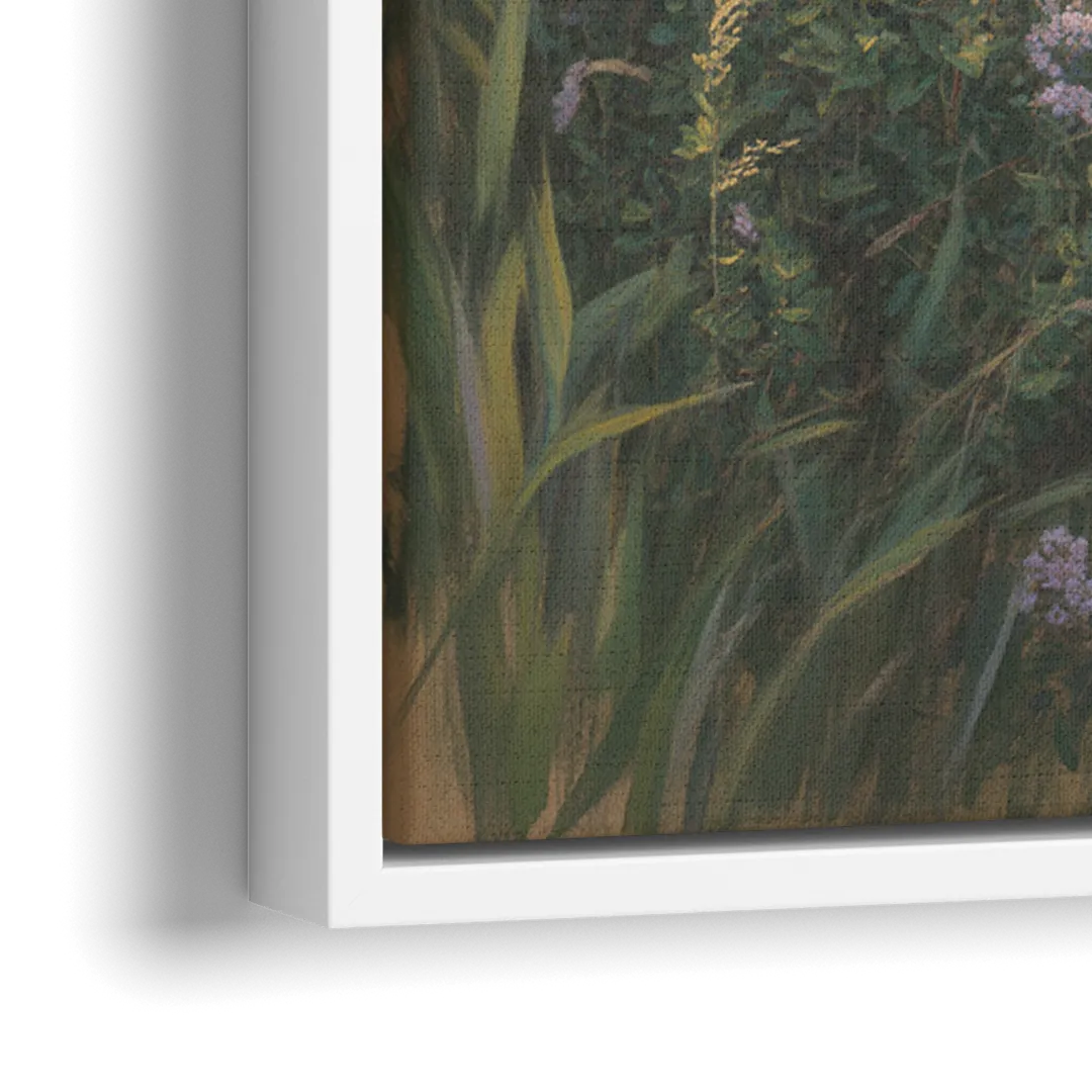 Christian Cross Landscape - Close-Up White Frame Canvas