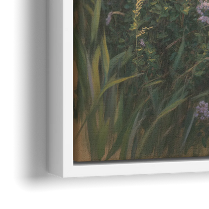 Christian Cross Landscape - Close-Up White Frame Canvas