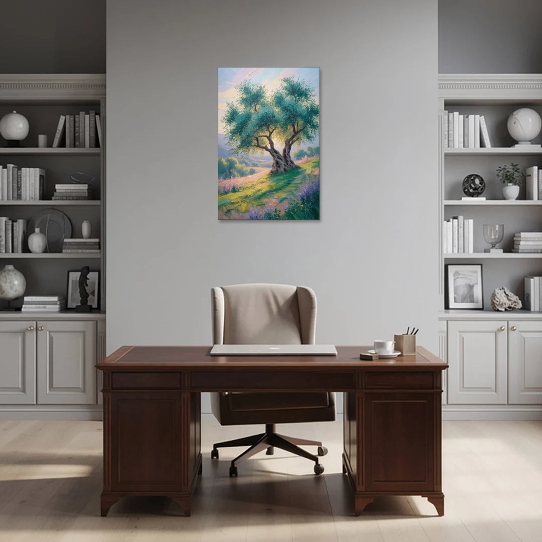 Christian Olive Tree Harmony - Canvas Wall Art - Office - 24x36